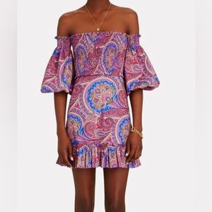 Worn Once Alexis Alona Smocked Off the Shoulder Dress